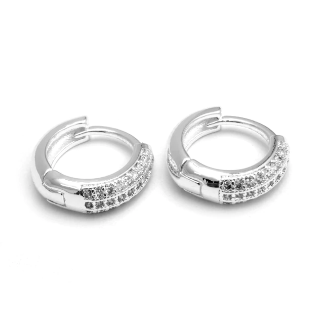 Aros Cubano Italiano Con Micropave 2Mm 1,4Cm