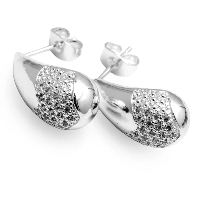 Aros Gota Con Cubic 2Cm