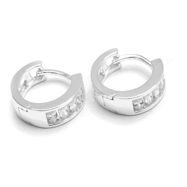 Aros Cubano Italiano Con Puntos De Luz 1,4Cm