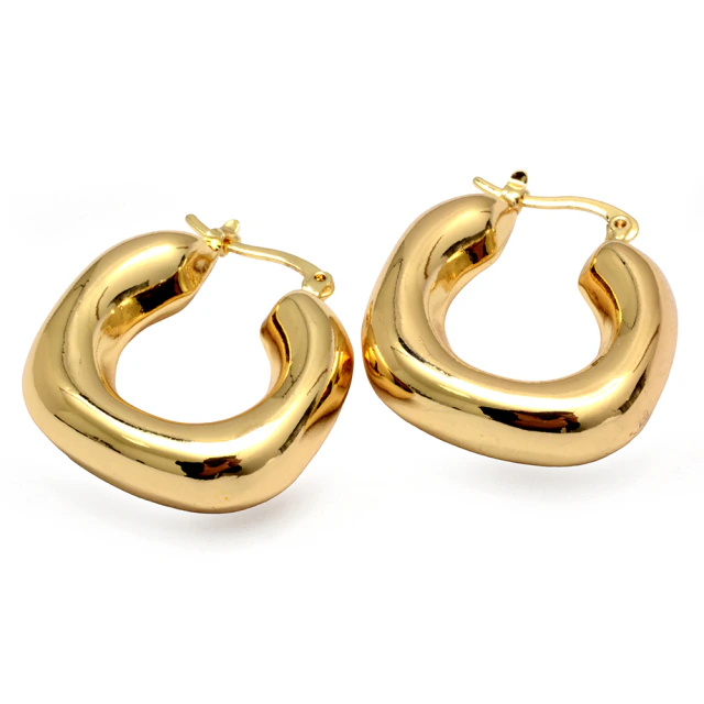 Aros Dorados Chunky 2,5Cm
