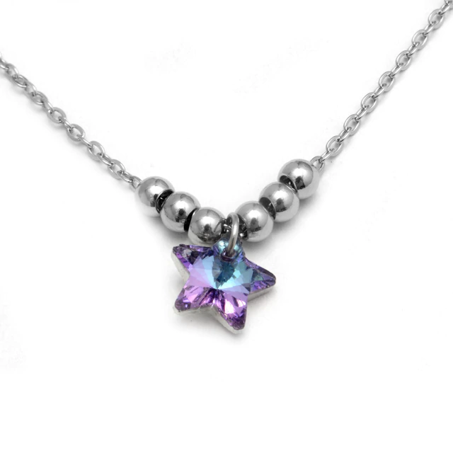 Conjunto Bolitas Y Estrella Violeta 45Cm