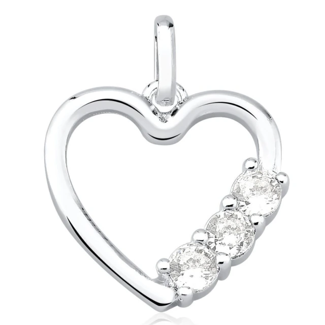 Dije Corazón Calado Con Cubic 1,5Cm
