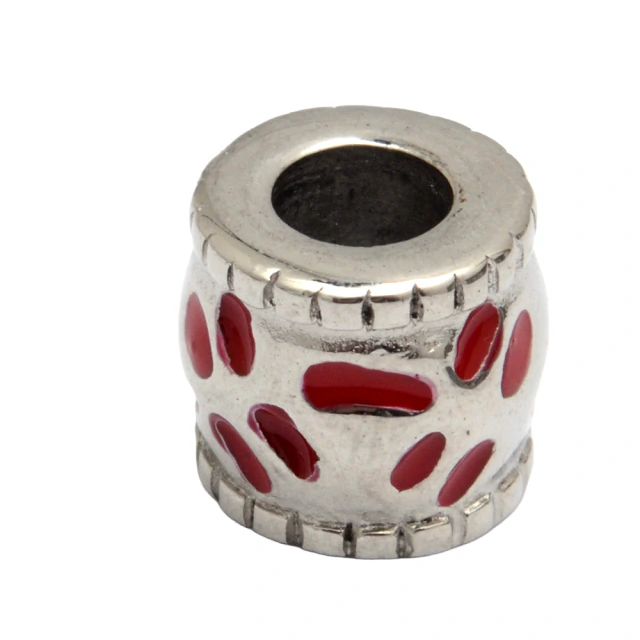 Dije Pasante Con Rojo 1,2Cm