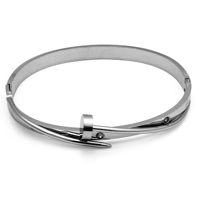 Esclava Clavo Combinada Con Cubic Y Cierre Costado 6Cm