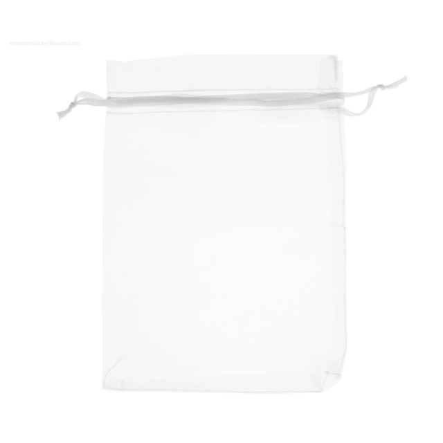 Pack X100: Bolsas De Organza Blanca 7X9