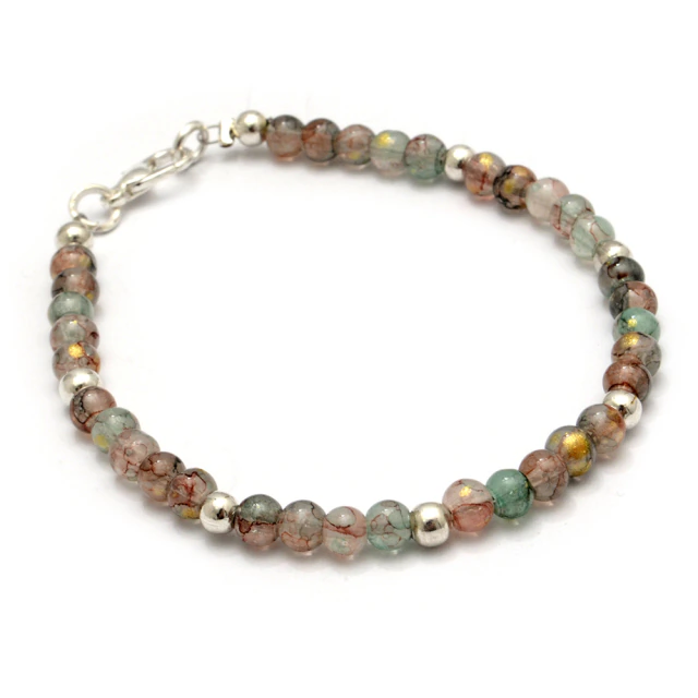 Pulsera Verde Con Bolitas 18Cm