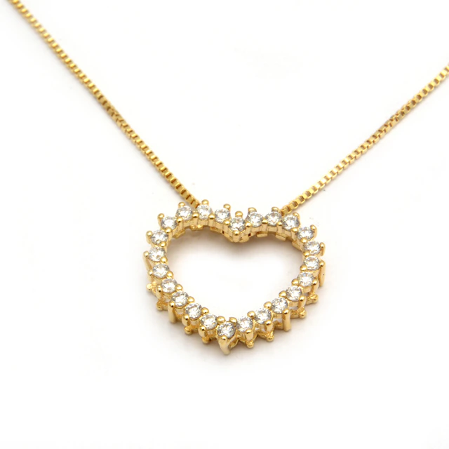 Conjunto Corazón Calado Con Cubic 45 A 50Cm