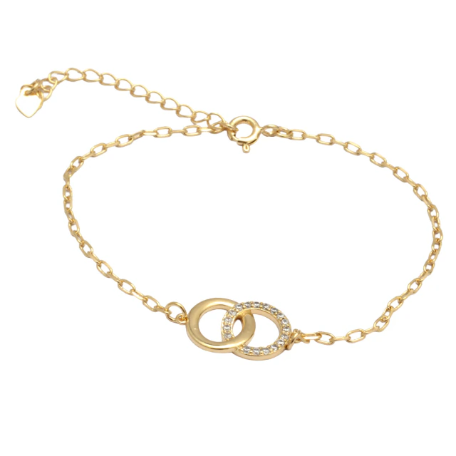 Pulsera Enlazado Con Cubic 18 A 20Cm