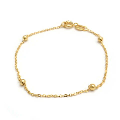 Pulsera Espejito Con Bolitas 18Cm