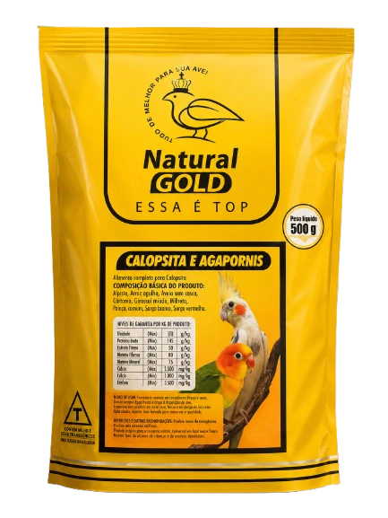 (8379) Ração para calopsita e agapornis Natural Gold - 500g