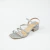 Sandália Salto Médio Glitter - PRATA - comprar online