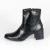 Bota Bico Redondo Salto Quadrado Casual - PRETO - comprar online