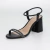 Sandália Salto Grosso Tiras Strass - PRETO - comprar online