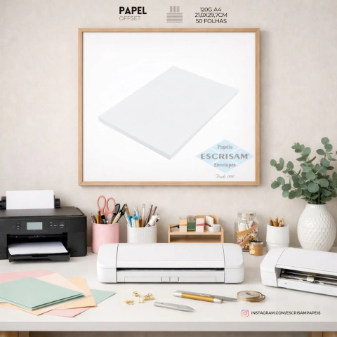 Papel Offset A4 120g Chambril Pacote 50 Folhas