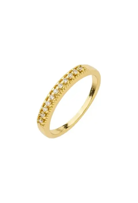 ANEL FALANGE CRAVEJADO NO OURO