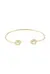 BRACELETE ARO REODONDO COM ZIRCÔNIA GOTA CRISTAL BANHADO A OURO