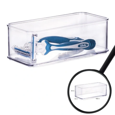 Organizador modular transparente 14,6 x 7,3 x 5,45 cm H1 Plasutil ref.15438