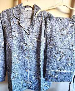 Pijama Largo LEOPARDOS AZULINO - comprar online