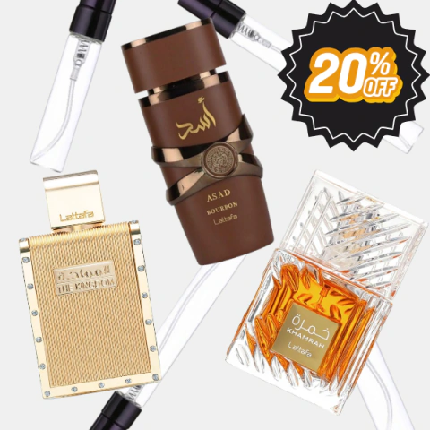 Combo 3 Decants Lattafa: The Kingdom, Asad Bourbon, Khamrah