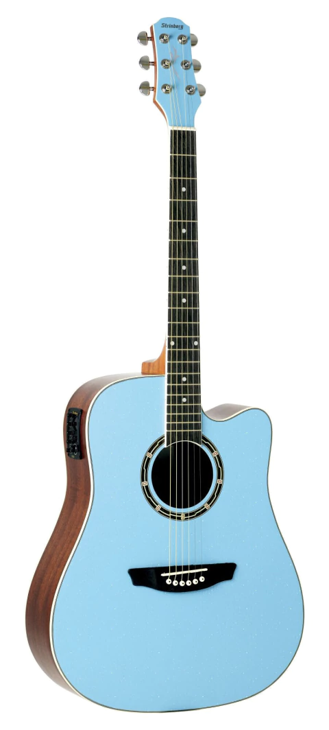 VIOLAO FOLK ELETROACUSTICO STRINBERG SD40C BL CROMO - comprar online