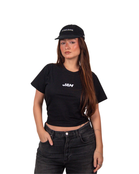 CROPPED JAM FEMININA - PRETO