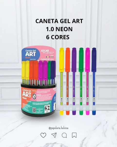 Caneta Gel Art 1.0 Neon - comprar online
