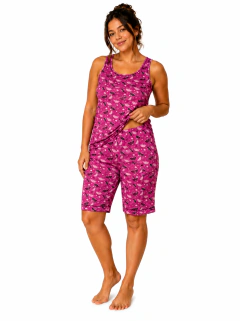 Pijama Feminino Regata com Bermuda em Suede Premium M ao GG Confortável - comprar online