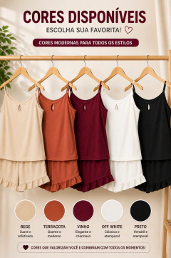 Babydoll Feminino Short com babado em Suede Premium Plusize Confortável na internet