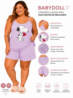 Pijama Feminino em Suede Premium Plusize perfeito para Noites Confortáveis - Pijamaria Paixão