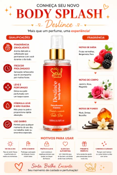 Body Splash Soul Cosméticos 200ml Feminino Diversas Fragrâncias