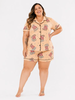 Pijama Feminino Americano em suede premium Plus Size Confortável na internet