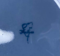 Imagem do DUAS PEÇAS: POTE E GARRAFA EM PORCELANA AZUL
