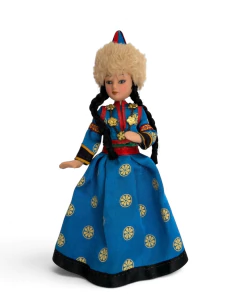 BONECA DE ÉPOCA EM PORCELANA - TRAJE RUSSO - comprar online