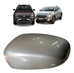 Aplique Capa Retrovisor Fiat Toro Prata Bilet Original Esque
