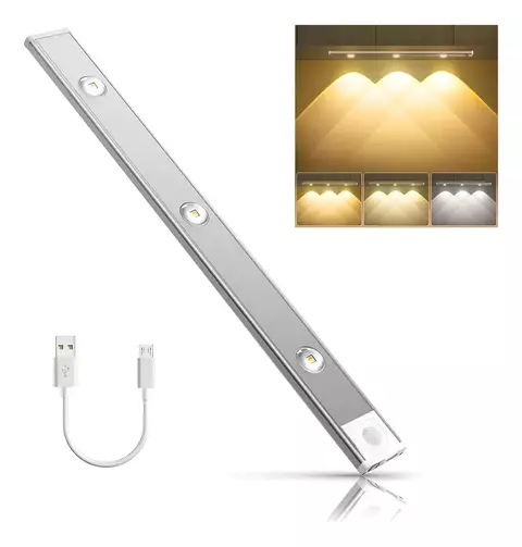 Tira 4 Luces LED con Sensor – Cocina Bajo Mesada/Alacena 60cm USB