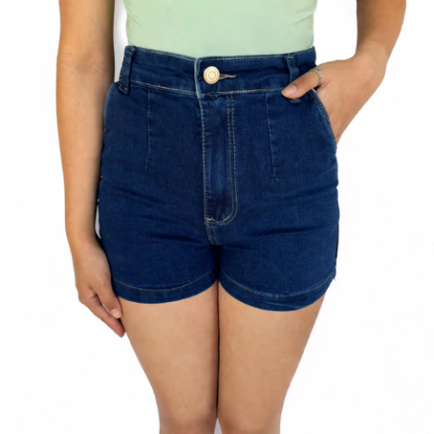 Shorts Jeans Lavagem Escura