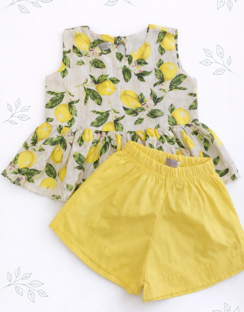 Conjunto Limão Siciliano - Areia - comprar online