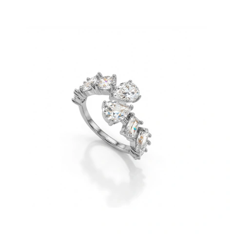 Anel Bouquet de Cristal | Ródio
