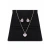 Conjunto Colar e Brincos Coracao Zirconia Prata - comprar online
