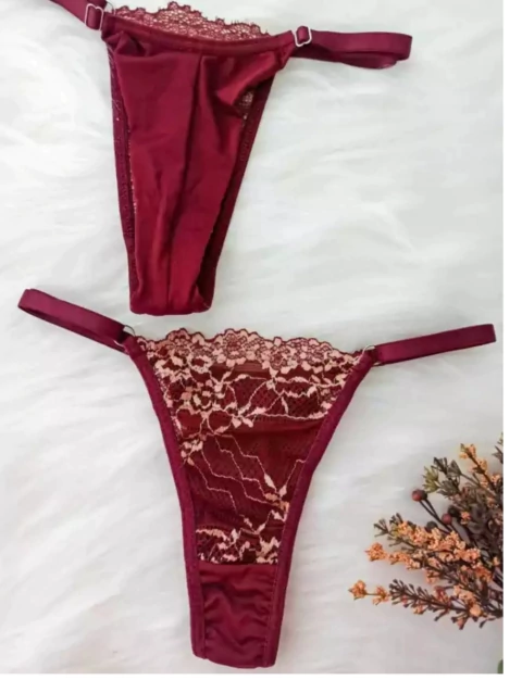 Calcinha Fio Love - Marsala/Nude - comprar online