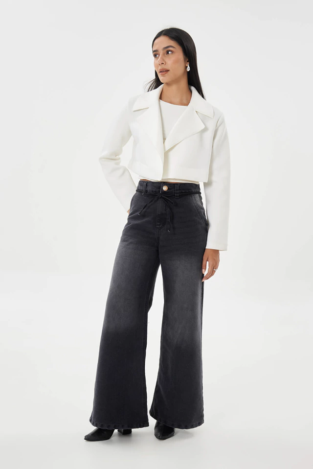 Super wide leg con cordón Her jeans