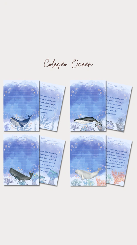 Papel de Carta - Coleção Ocean