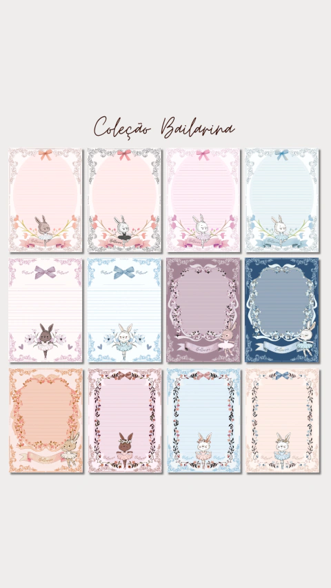 Papel de Carta - Coleção Bailarina