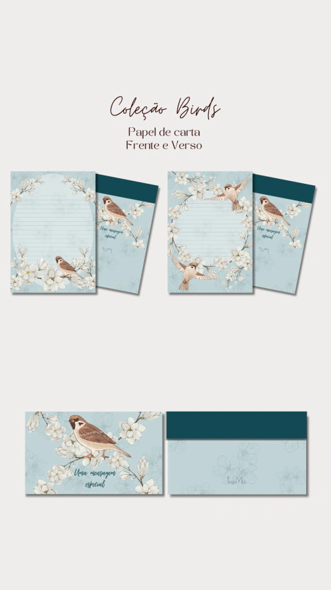 Papel de Carta - Coleção Birds