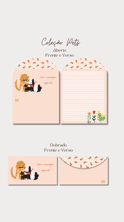 Papel de Carta - Coleção Pets