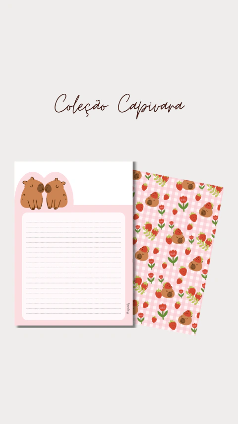 Papel de Carta - Coleção Capivara