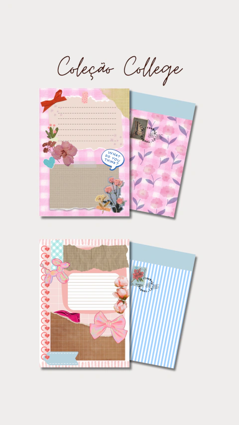 Papel de Carta - Coleção College