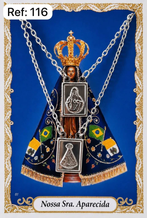 ESCAPULÁRIO NOSSA SENHORA APARECIDA RELEVO REF: 116
