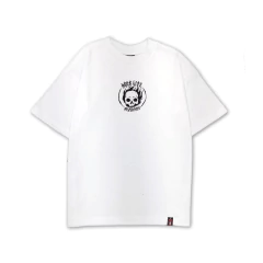 REMERA BOXY BBU SKULL WHITE - B.B.U. ROCKERS