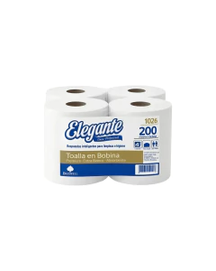 Toallas en bobinas ELEGANTE PREMIUM x 200mts x 4 unidades (COD. 1026) - comprar online